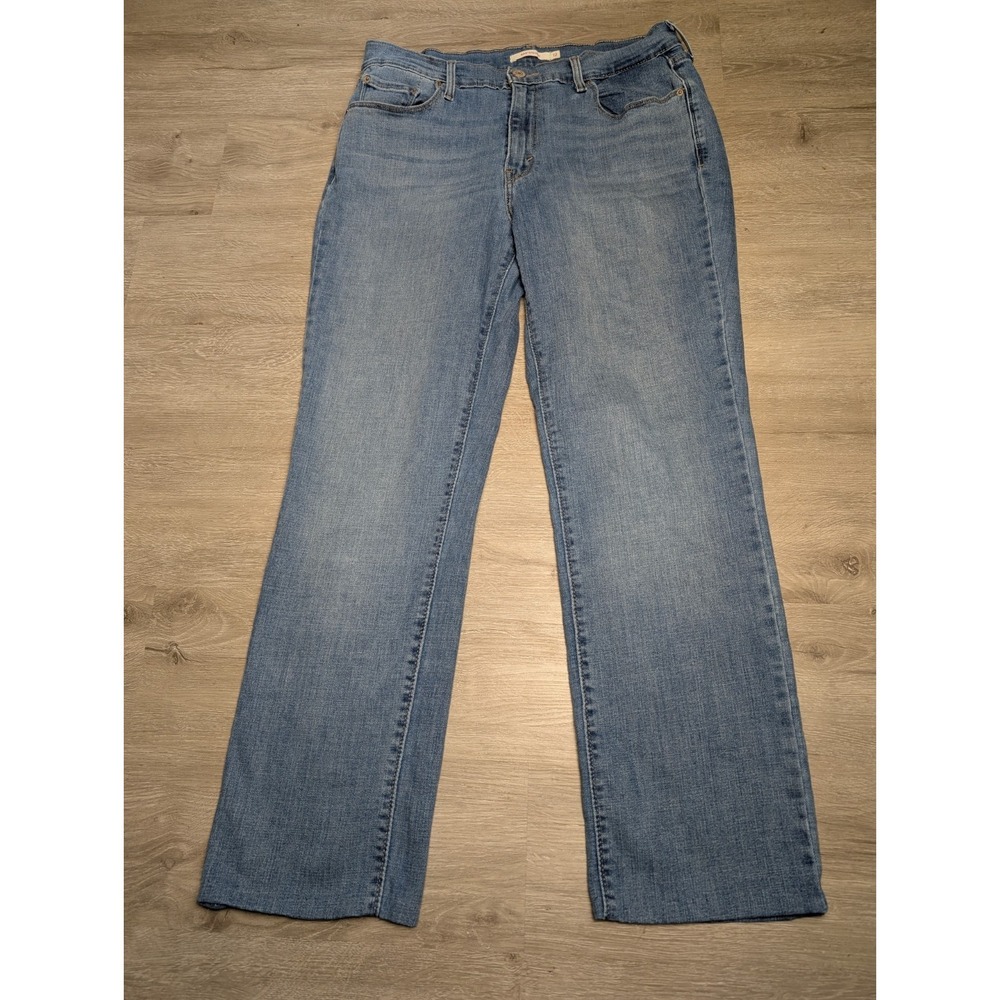Levi's Women's 505 Straight Blue Denim Size 31"W x 27" L 12 5 Pocket Logo Jeans
